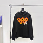Black Cotton Print Pullover - Men's