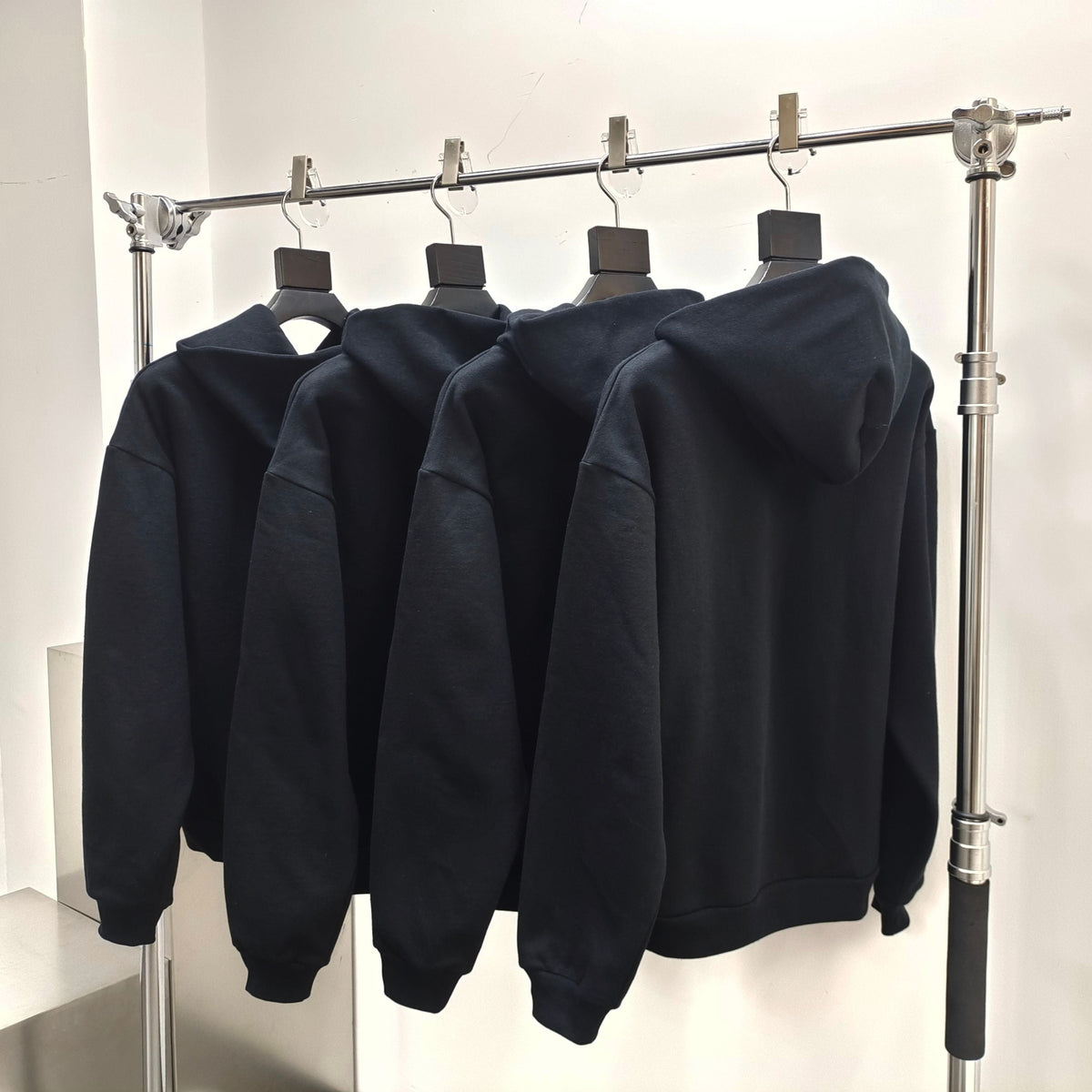 Black Cotton Slogan Pullover - Men's