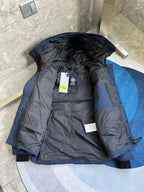 Black and White Puffer Jacket - Men's