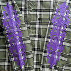 Blue Flannel Printed Sleeve Long-Sleeve - Men's