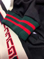 Black Jersey Side Stripe Track - Men's