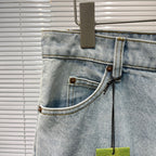 Blue Denim Faded Straight - Women's