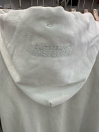 White Cotton Text Logo Pullover - Men's
