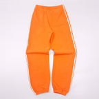 Orange Cotton Text Print Joggers - Men's