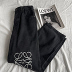 Black Denim Anagram Straight - Men's
