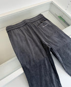 Navy Velour Drawstring Wide-Leg - Women's