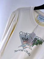 Navy Cotton Tennis Graphic Crewneck - Men's