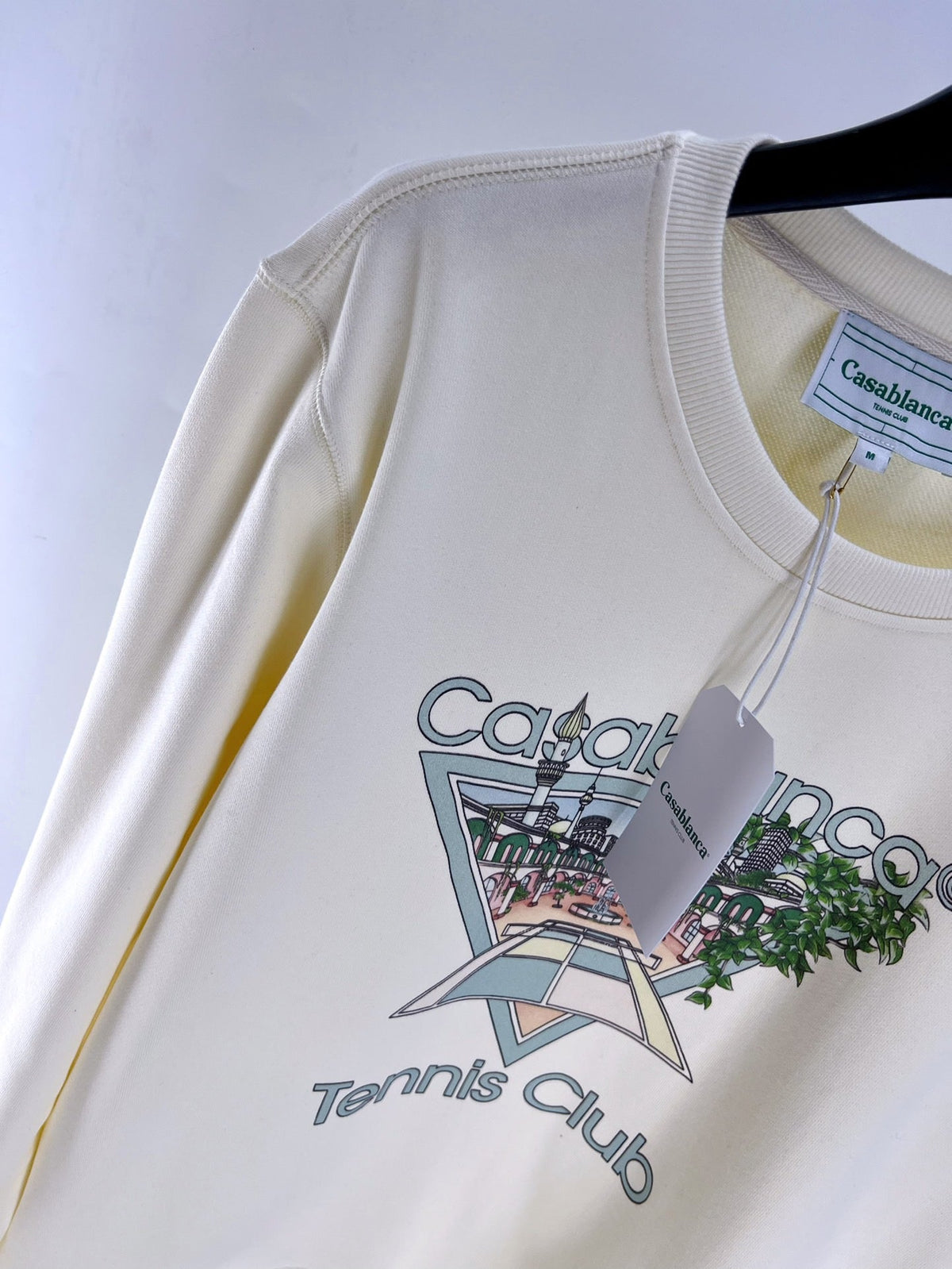 Navy Cotton Tennis Graphic Crewneck - Men's