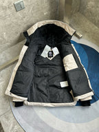 Black and White Puffer Jacket - Men's