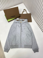 Navy Cotton Logo Zip-Through - Men's