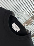 4-Bar Crewneck Cream Sweater - Men's