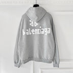 Grey Cotton Bold Text Pullover - Men's