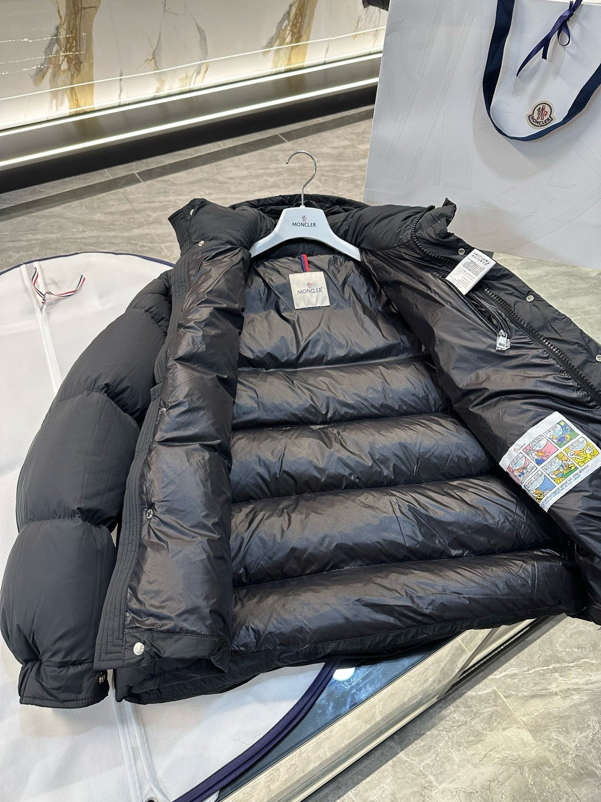 Black Puffer Jacket - Men's