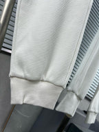 Grey Cotton Four-Bar Joggers - Men's