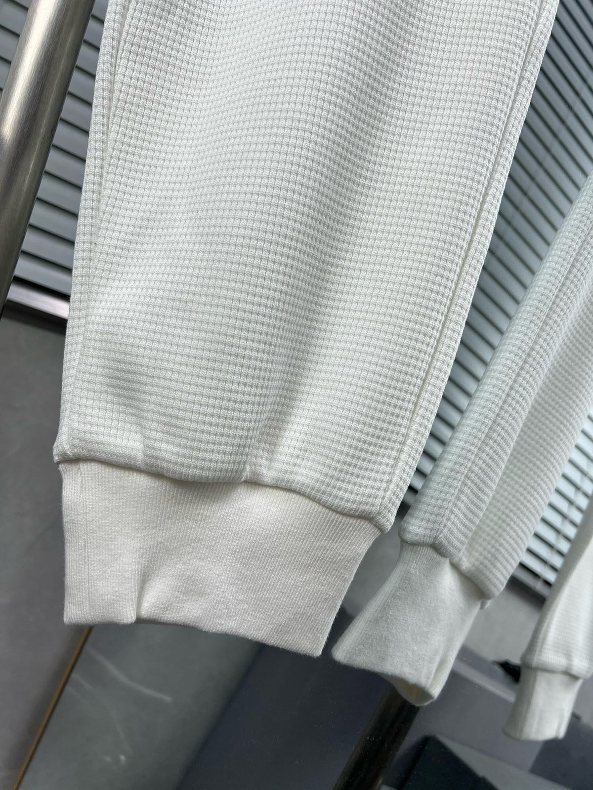 Grey Cotton Four-Bar Joggers - Men's