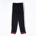 Black Jersey Side Stripe Track - Men's