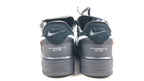 Black Leather Contrast Swoosh Low-Top - Men's