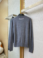 Red Wool Chest Logo Crewneck - Men's