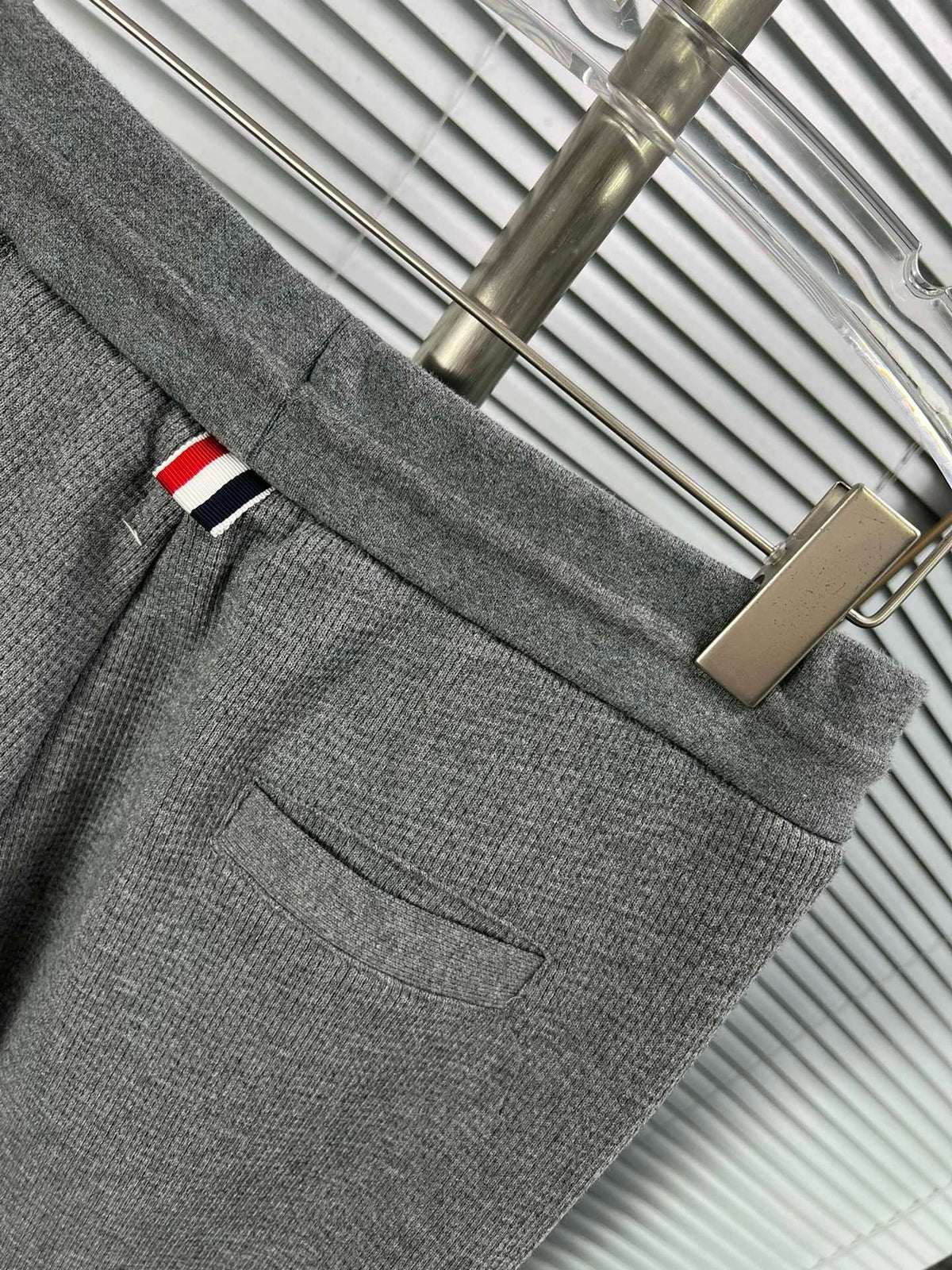 Grey Cotton Four-Bar Joggers - Men's