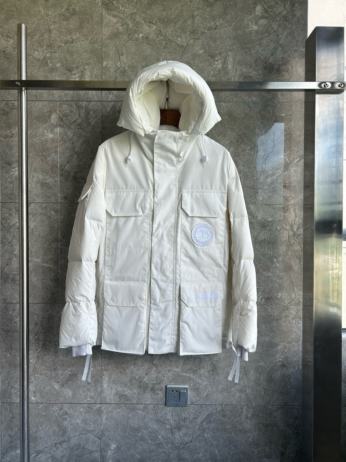 Black and White Parka - Men's