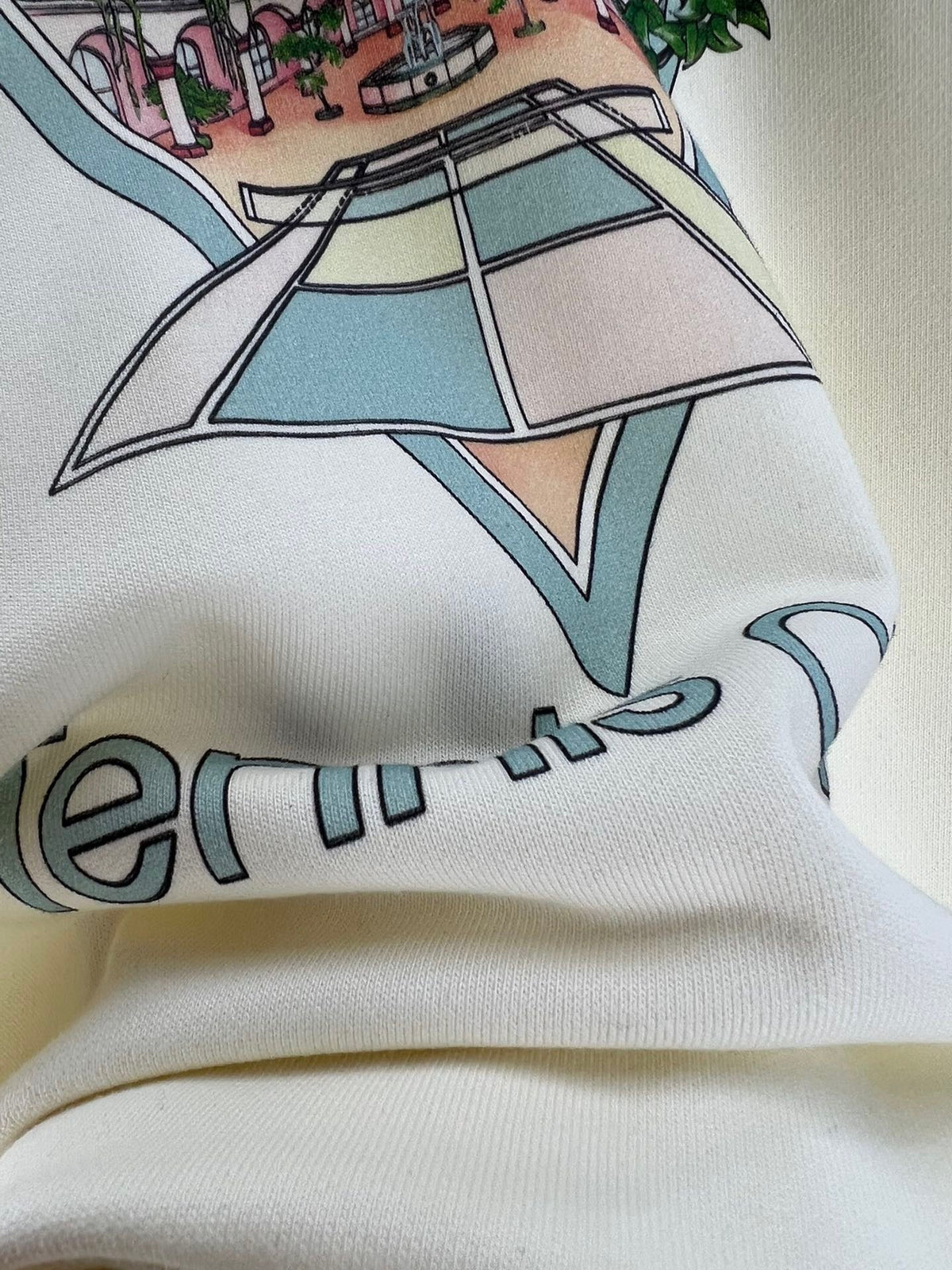 Navy Cotton Tennis Graphic Crewneck - Men's