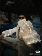 White Puffer Jacket - Men's