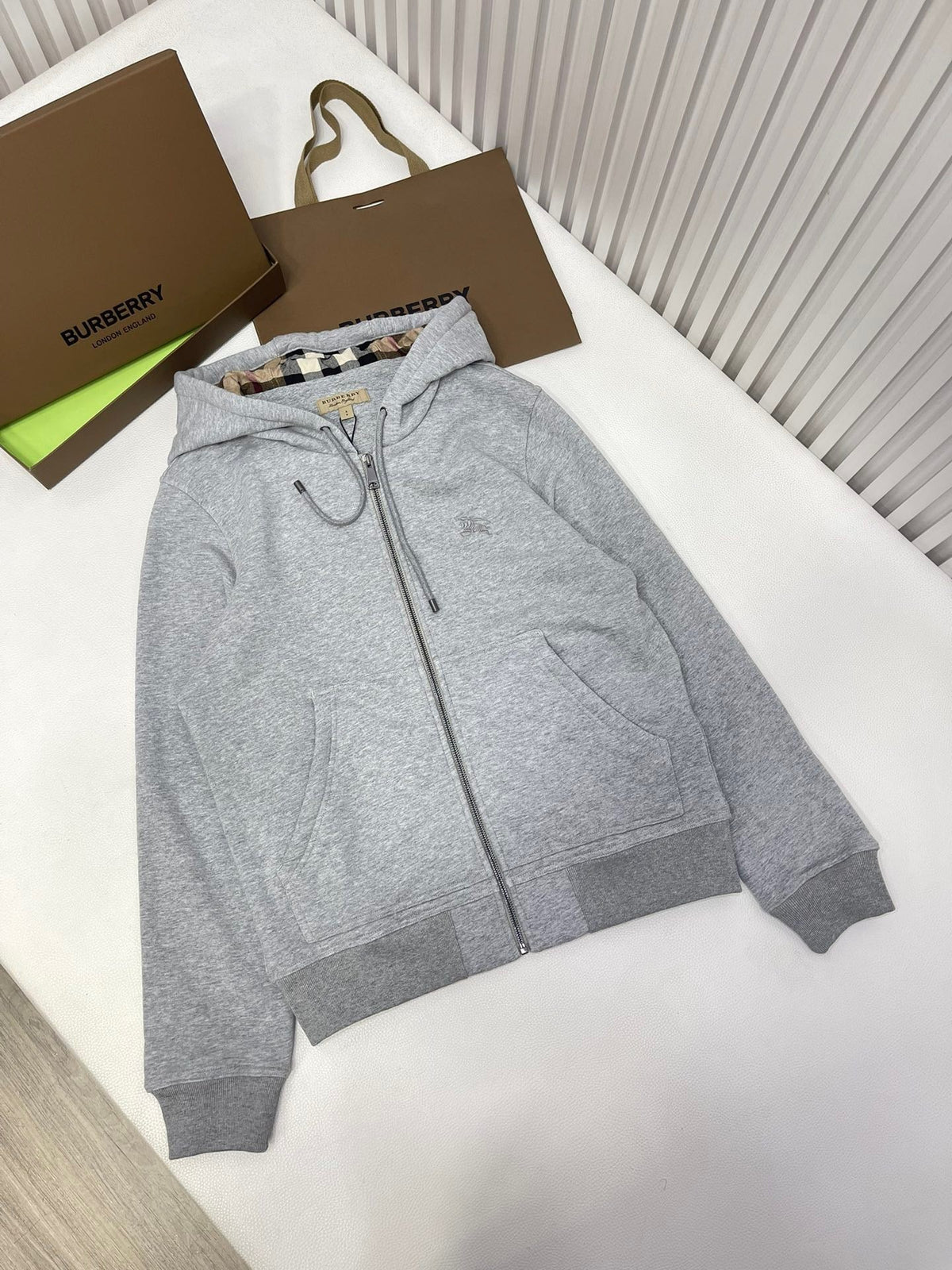 Navy Cotton Logo Zip-Through - Men's