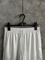 Green and Red Trim Silk Shorts - Men's