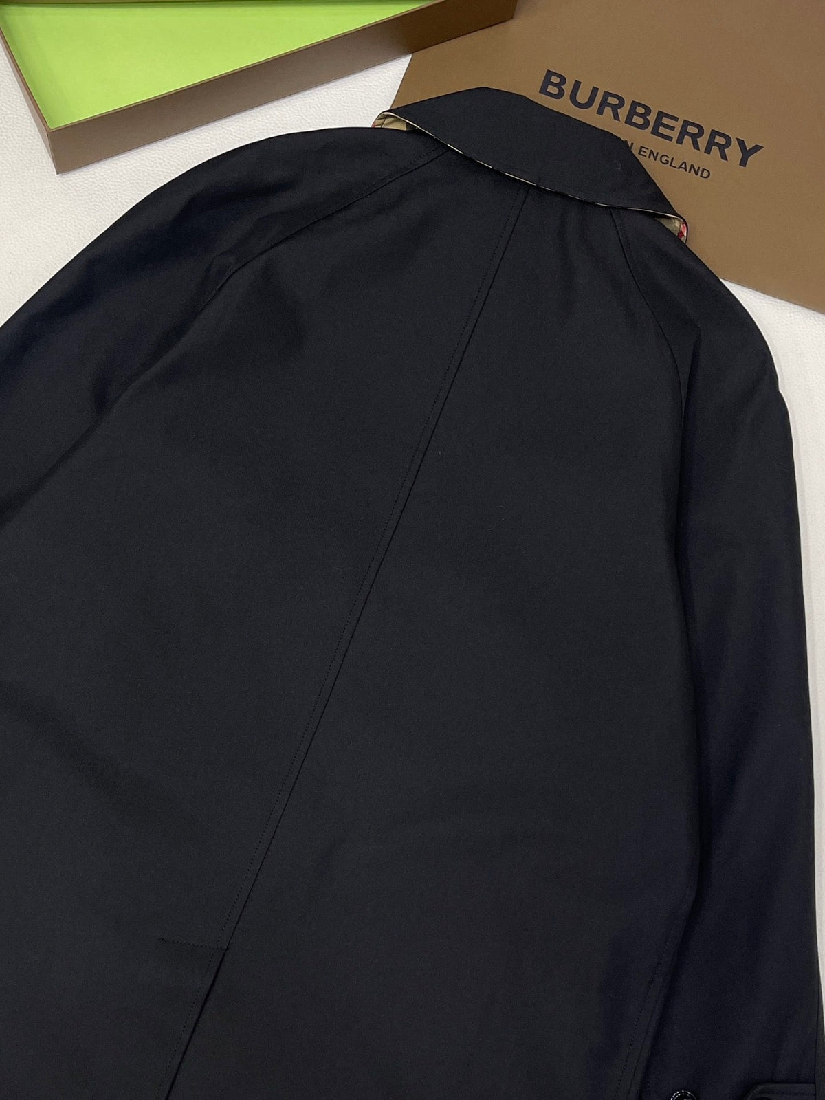 Navy Cotton Plain Car Coat - Men's