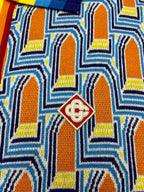 Geometric Print Silk Shirt - Men's