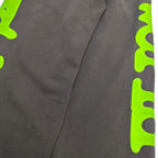 Olive Cotton Spider Graphic Joggers - Men's
