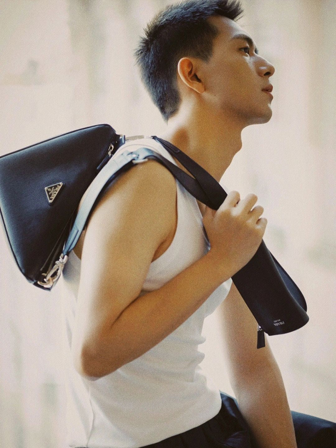 Black and White Tank Top - Men's