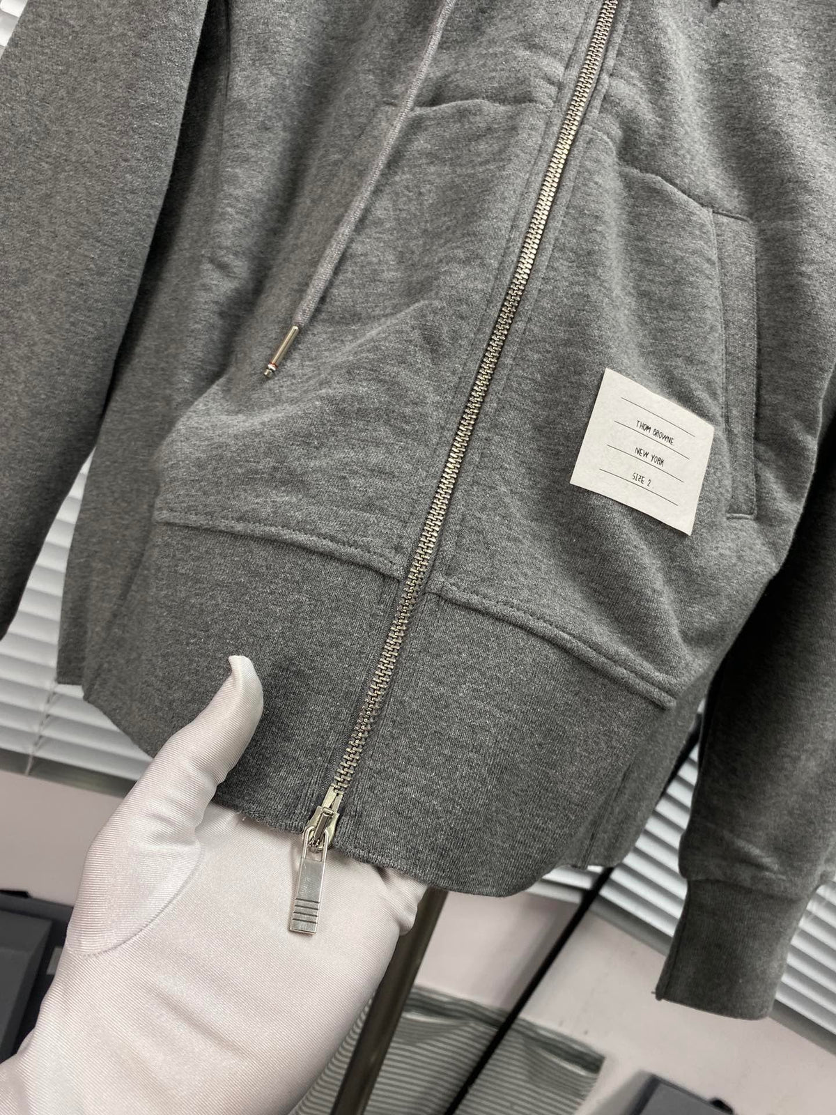 Navy Cotton Plain Zip-Through - Men's