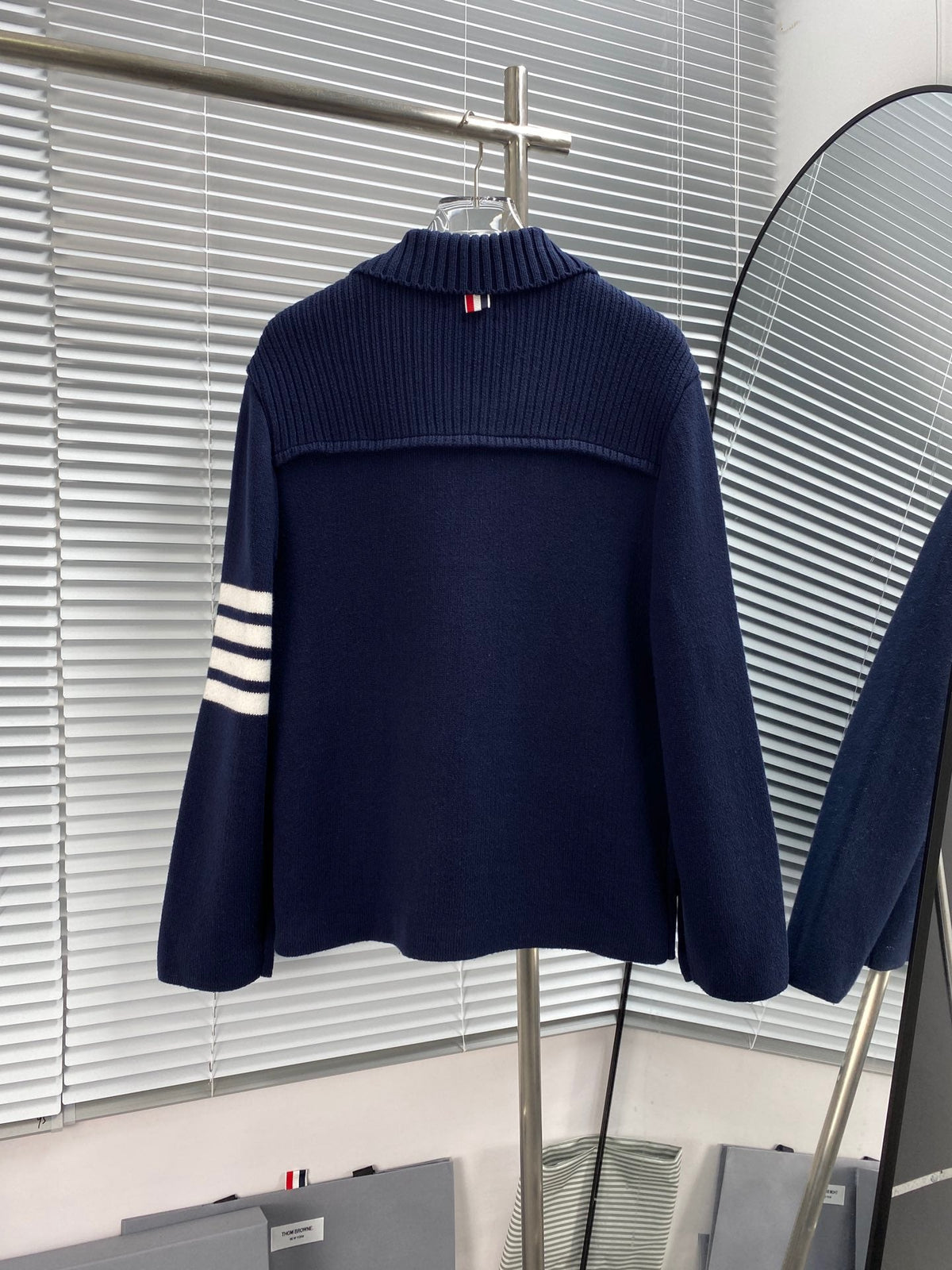 4-Bar Knit Jacket Grey - Men's