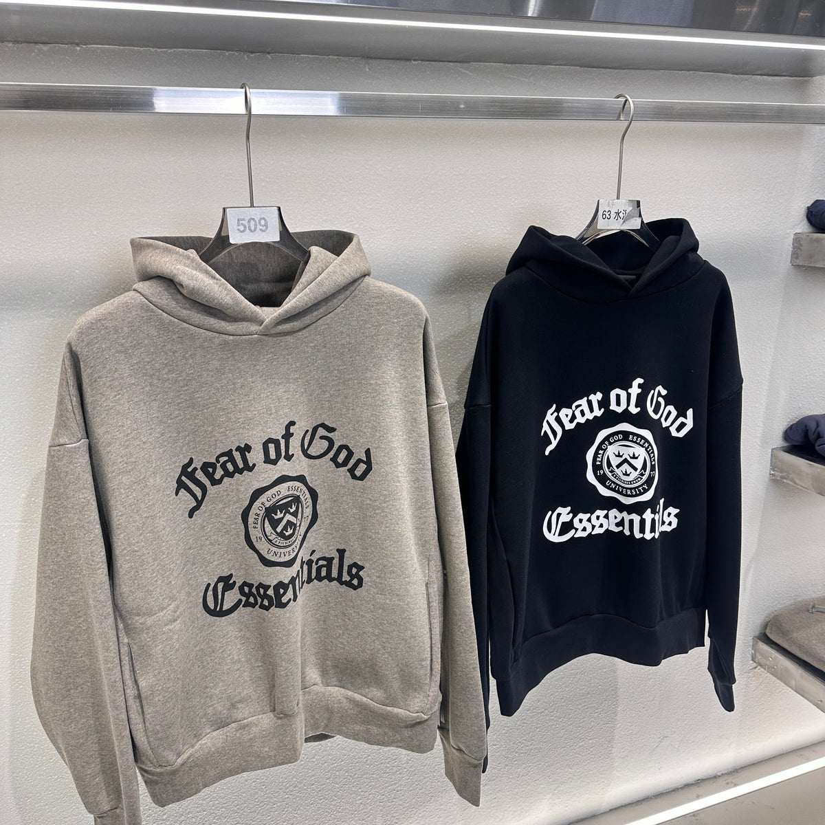 Dark fog Black and Grey Hoodie - Men's