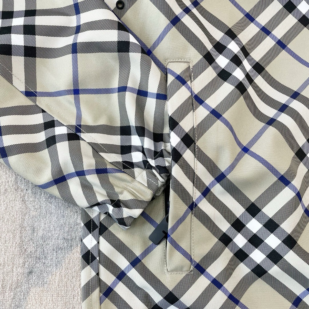 Vintage Check Hooded Zip Jacket - Men's
