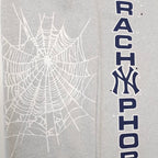 Grey Cotton Vertical Text Joggers - Men's