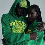 Green Cotton Web Print Pullover - Men's