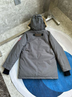 Black and Grey Parka - Men's