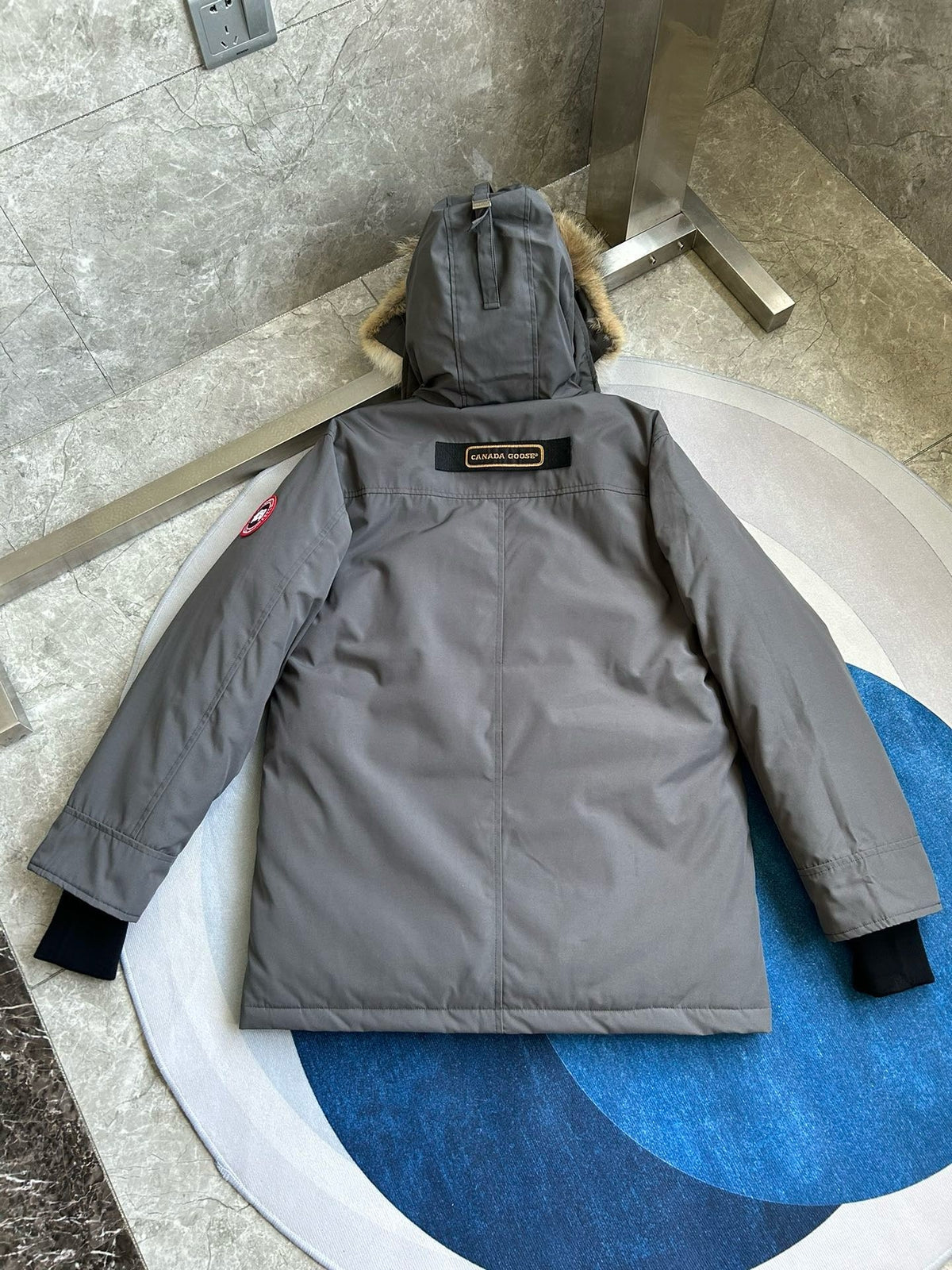 Black and Grey Parka - Men's