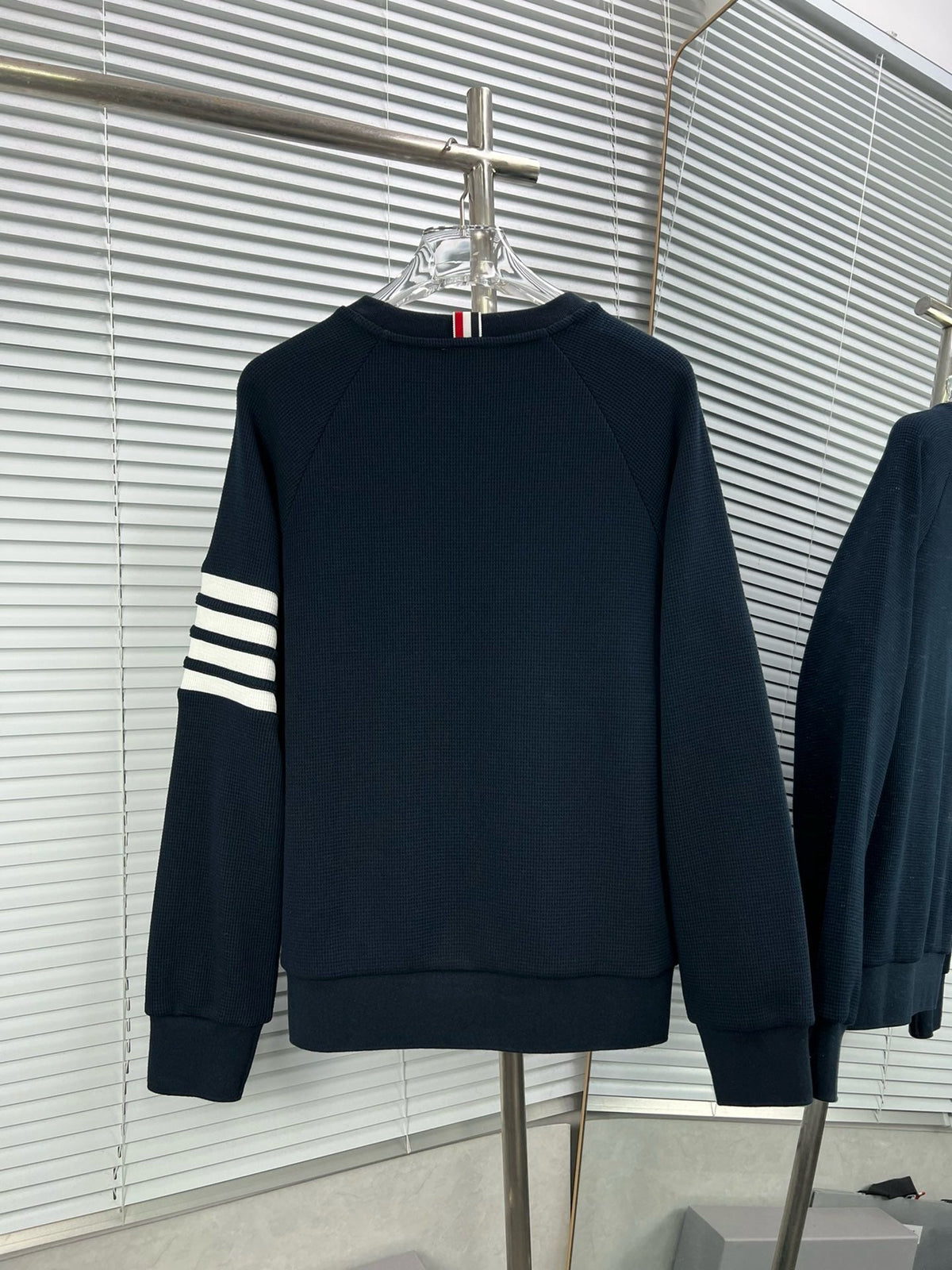 4-Bar Crewneck Grey Loopback - Men's