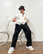 White Knit Striped Trim Short-Sleeve - Men's