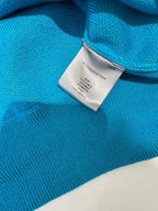 Navy Wool Text Logo Crewneck - Men's