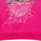 Pink Cotton Web Graphic Pullover - Men's