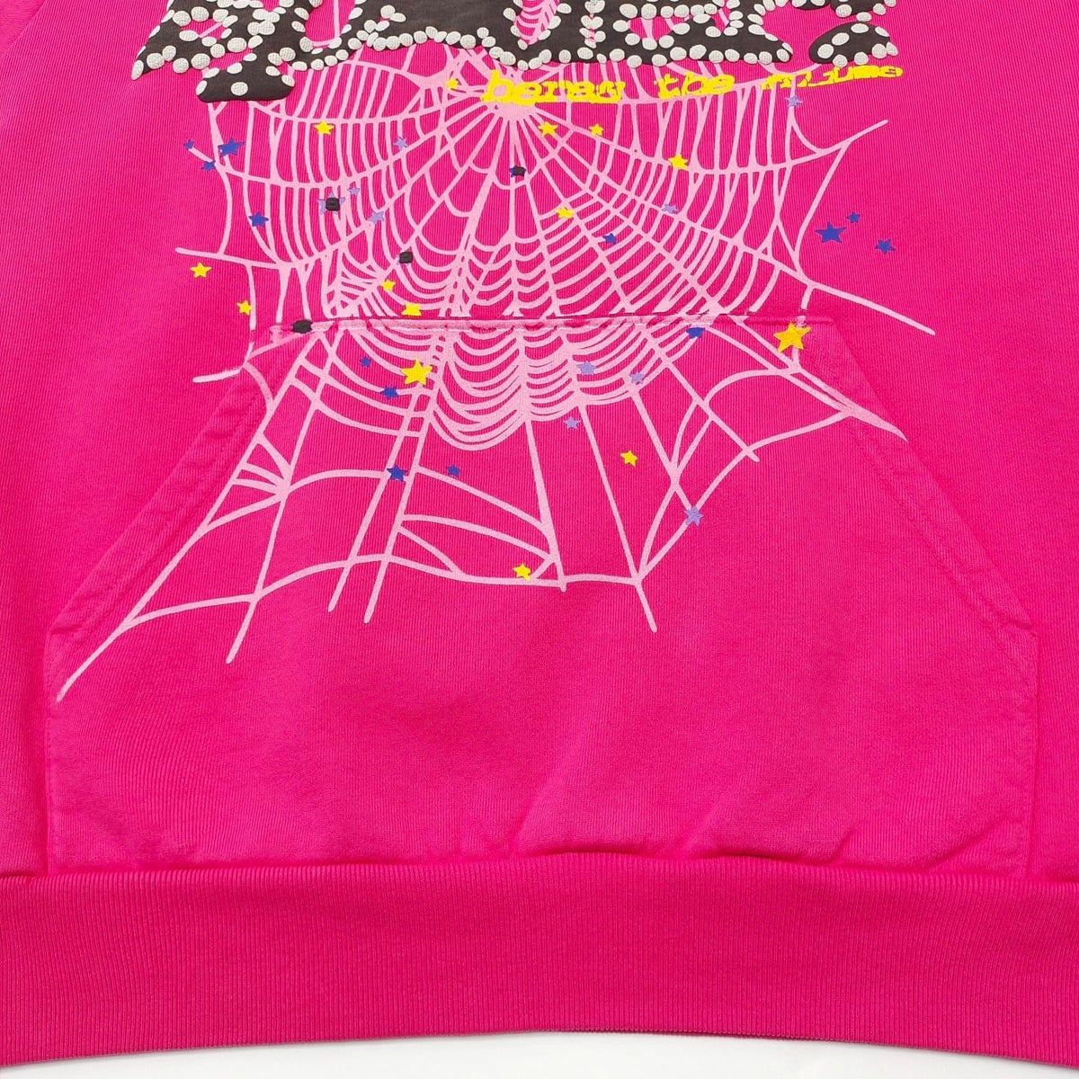 Pink Cotton Web Graphic Pullover - Men's