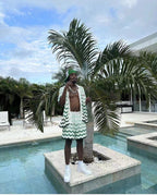 Green Wave Knit Shirt - Men's