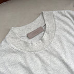 Grey Cotton Text Logo Short-Sleeve - Men's