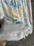 Ornate Print Silk Shorts - Men's