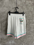 Pastel Trim Silk Shorts - Men's