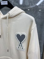 Black Cotton Heart Logo Pullover - Men's